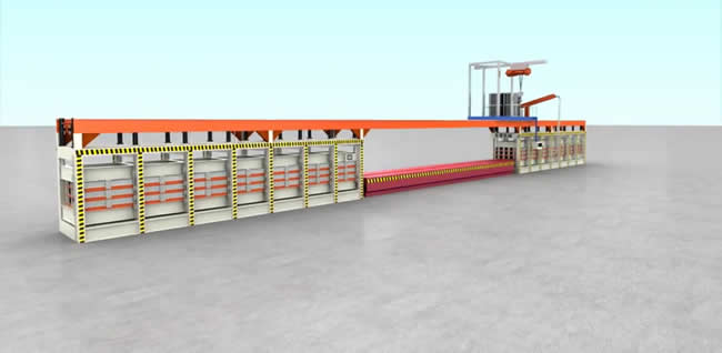 全自動冷庫板層壓模具